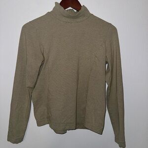 Eddie Bauer Striped Beige Turtleneck